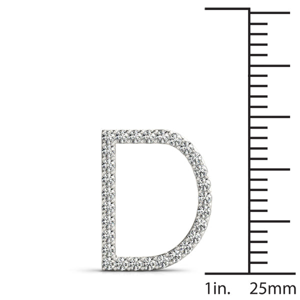 Natural Diamond Initial Pendant - Letter D