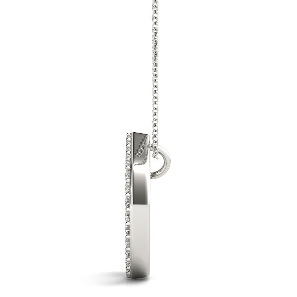 Natural Diamond Initial Pendant - Letter D