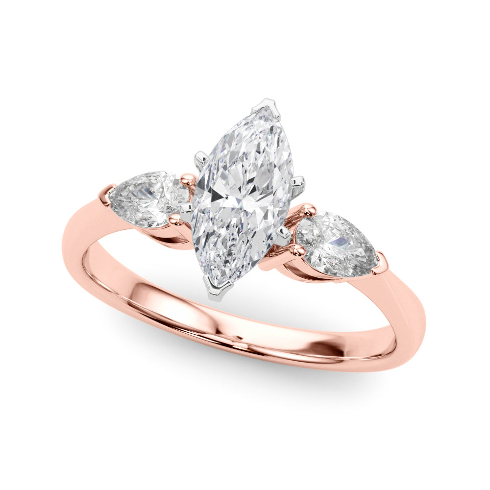 THE RICH CO - GIA LAB GROWN TRILOGY SOLITAIRE ENGAGEMENT RING