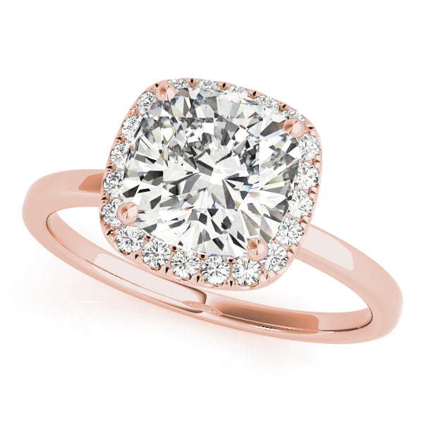 THE RICH CO - GIA LAB GROWN BRILLIANT CUT DIAMOND HALO RING