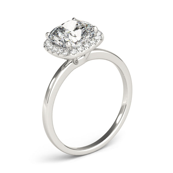 THE RICH CO - GIA LAB GROWN BRILLIANT CUT DIAMOND HALO RING