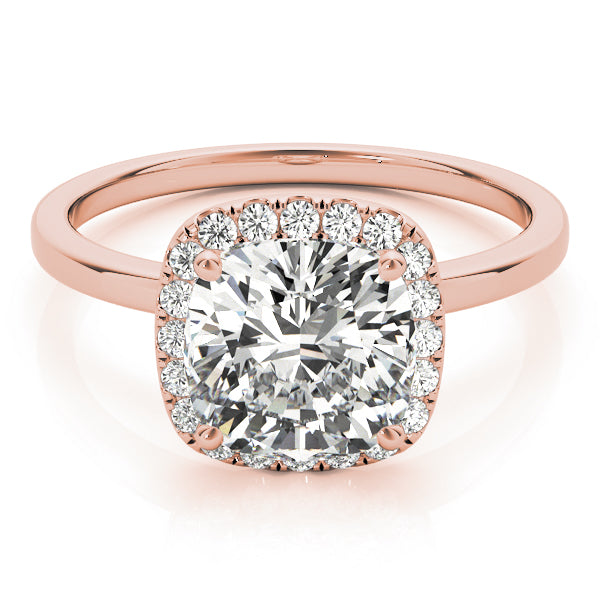 THE RICH CO - GIA LAB GROWN BRILLIANT CUT DIAMOND HALO RING