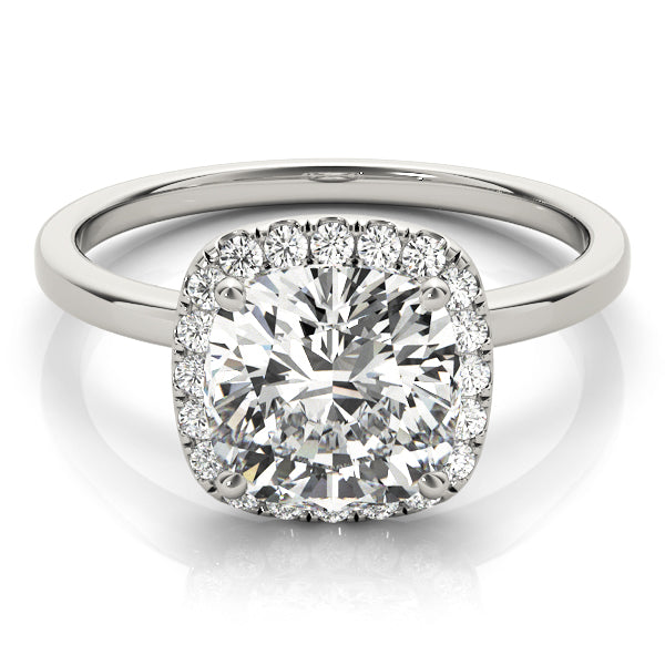 THE RICH CO - GIA LAB GROWN BRILLIANT CUT DIAMOND HALO RING