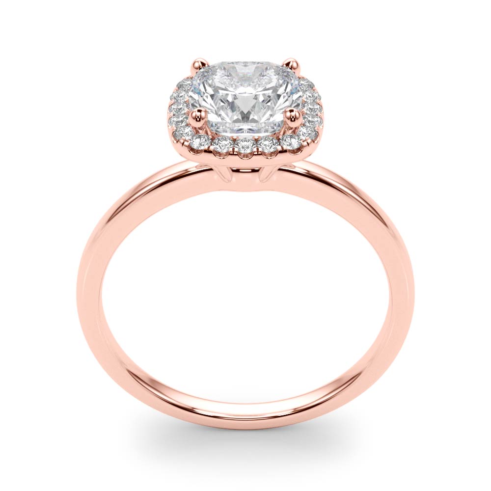 THE RICH CO - GIA LAB GROWN BRILLIANT CUT DIAMOND HALO RING