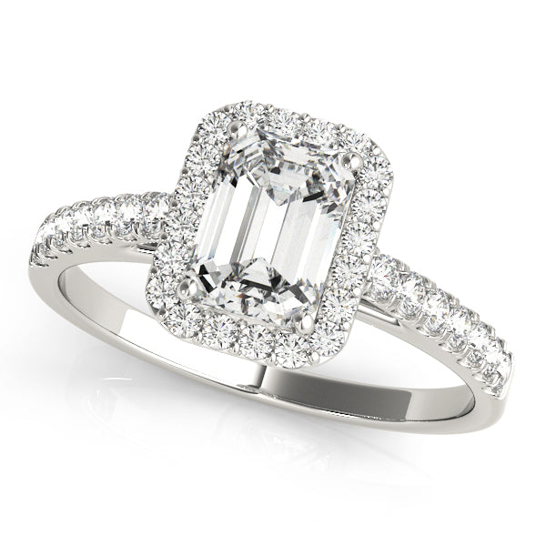 Engagement Rings Halo Emerald