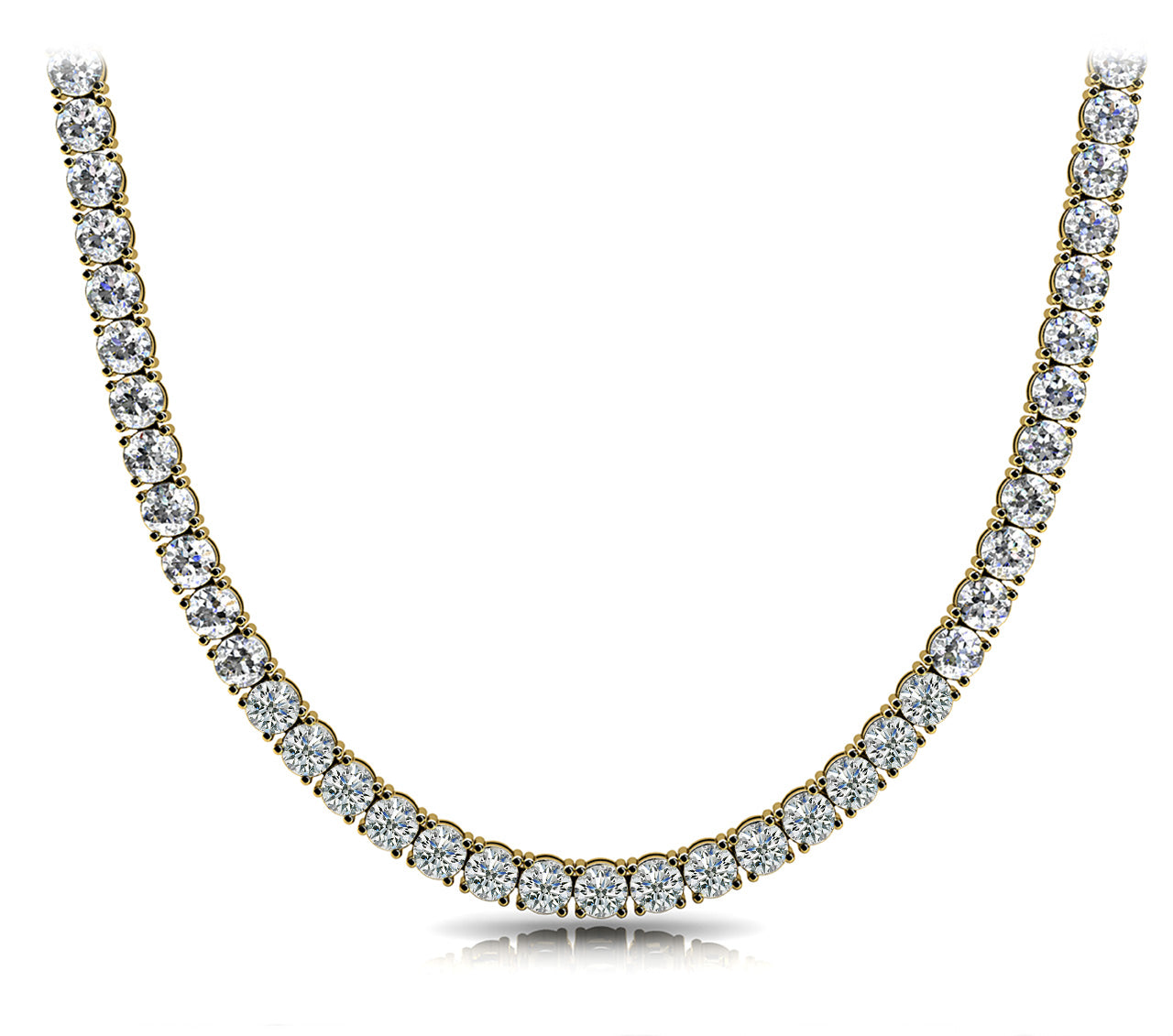 THE RICH CO - 4 PRONG RIVIERA DIAMOND NECKLACE