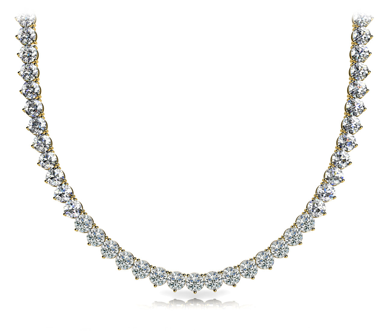 THE RICH CO - 3 PRONG RIVIERA DIAMOND NECKLACE