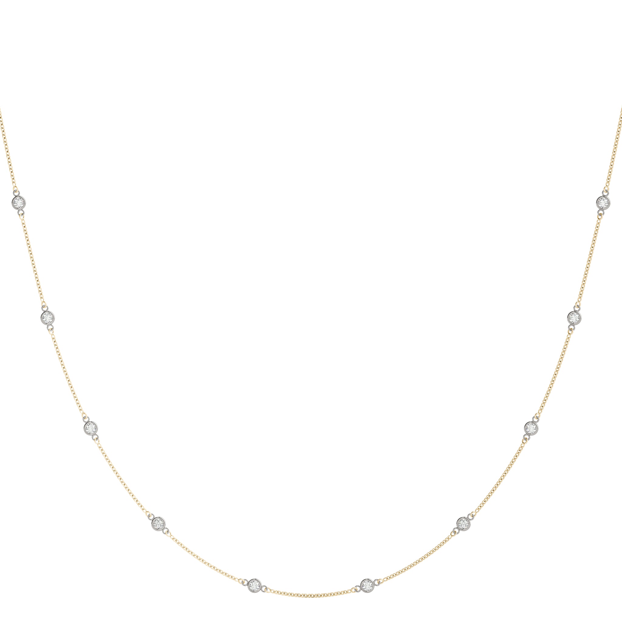 THE RICH CO - NATURAL DIAMOND STATION NECKLACE