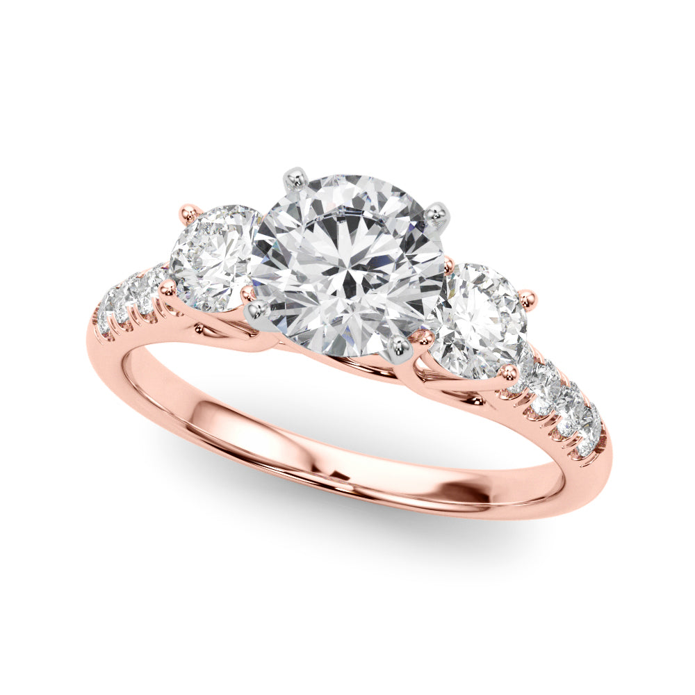 Engagement Rings 3 Stone Round