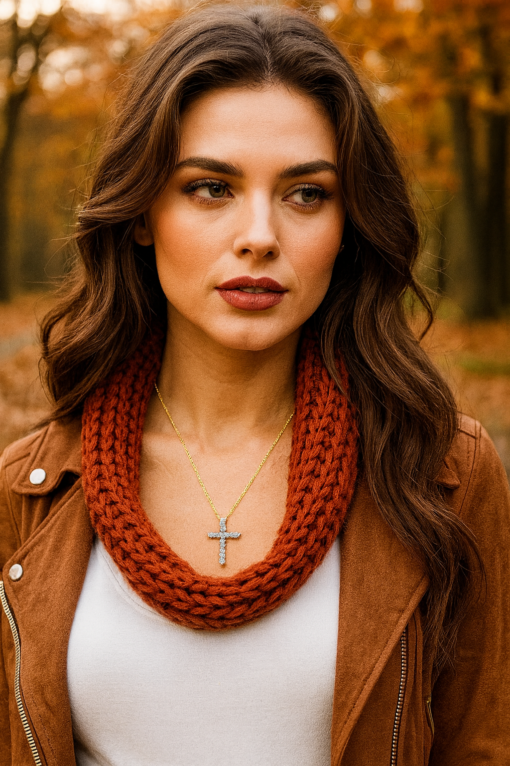 THE RICH CO - STERLING SILVER 18KT YELLOW GOLD PLATED CROSS PENDANT