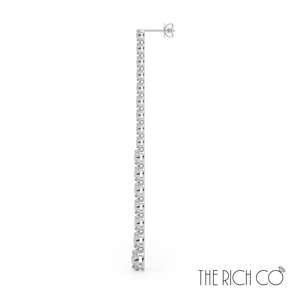 The Rich Co - Diamond Drop Earrings Earrings