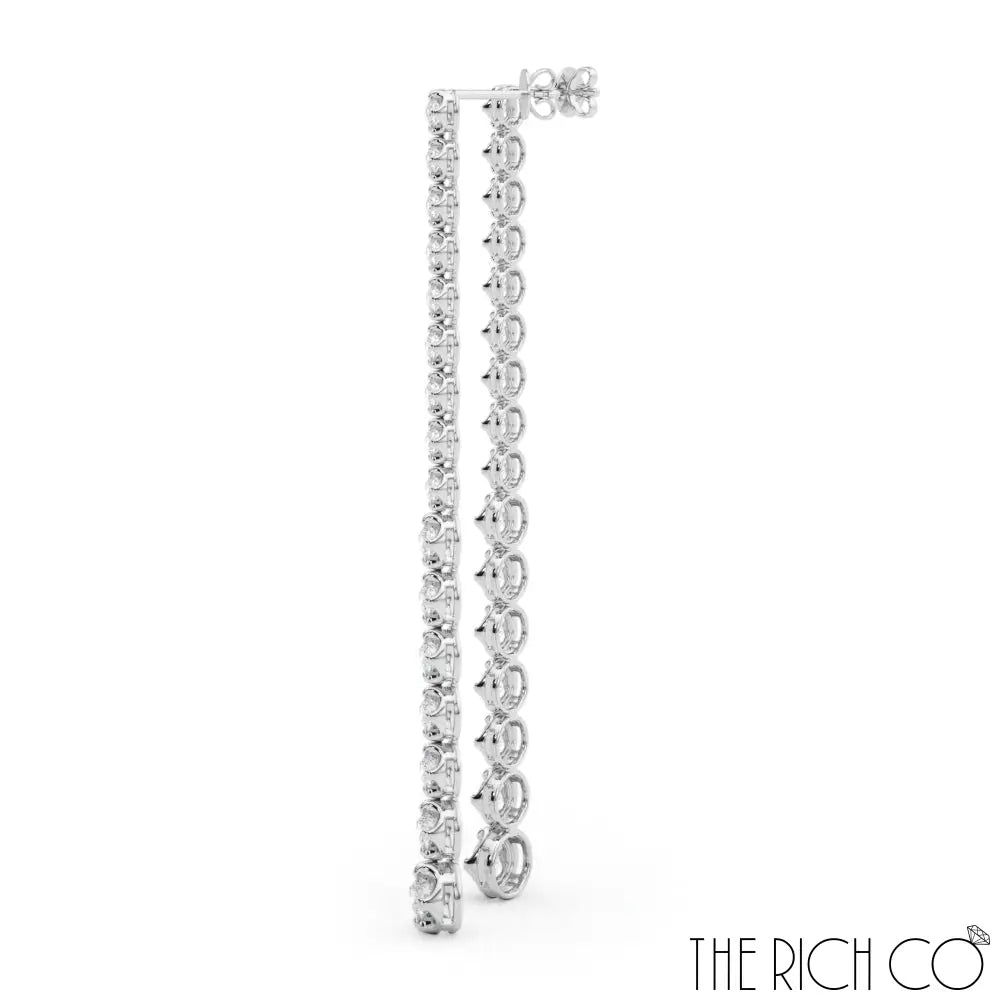 The Rich Co - Diamond Drop Earrings Earrings