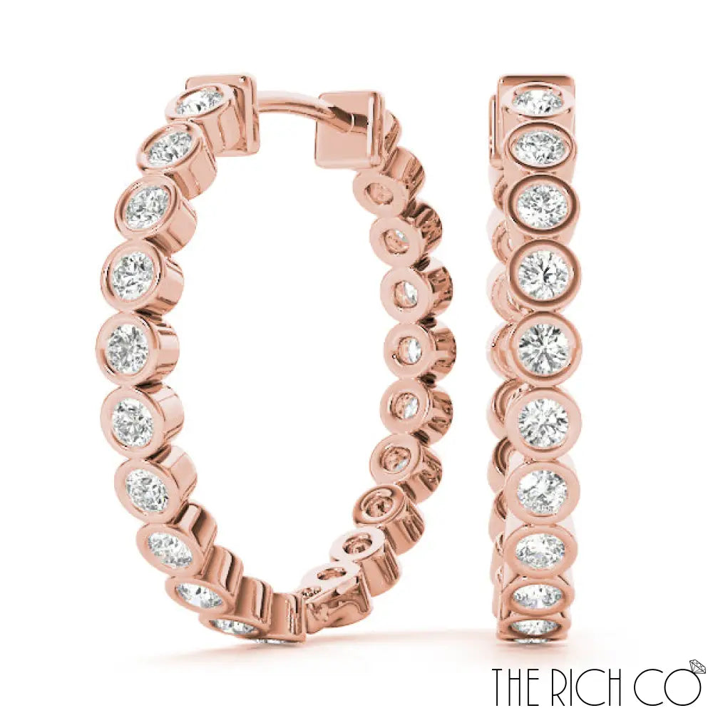 The Rich Co - Earrings Hoop Standard Hoops 18Kt Rose Gold Earrings