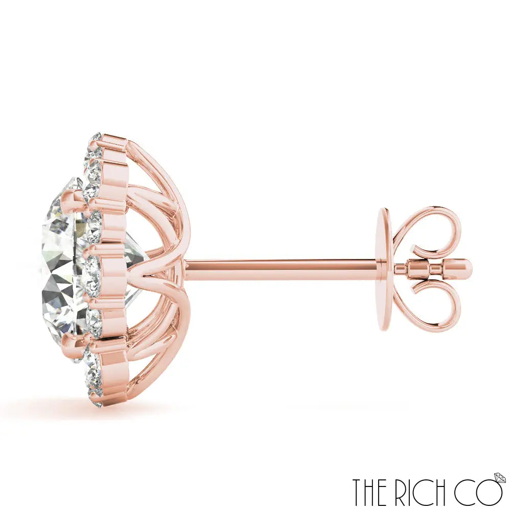 The Rich Co - Florette Gold Halo Earrings Earrings