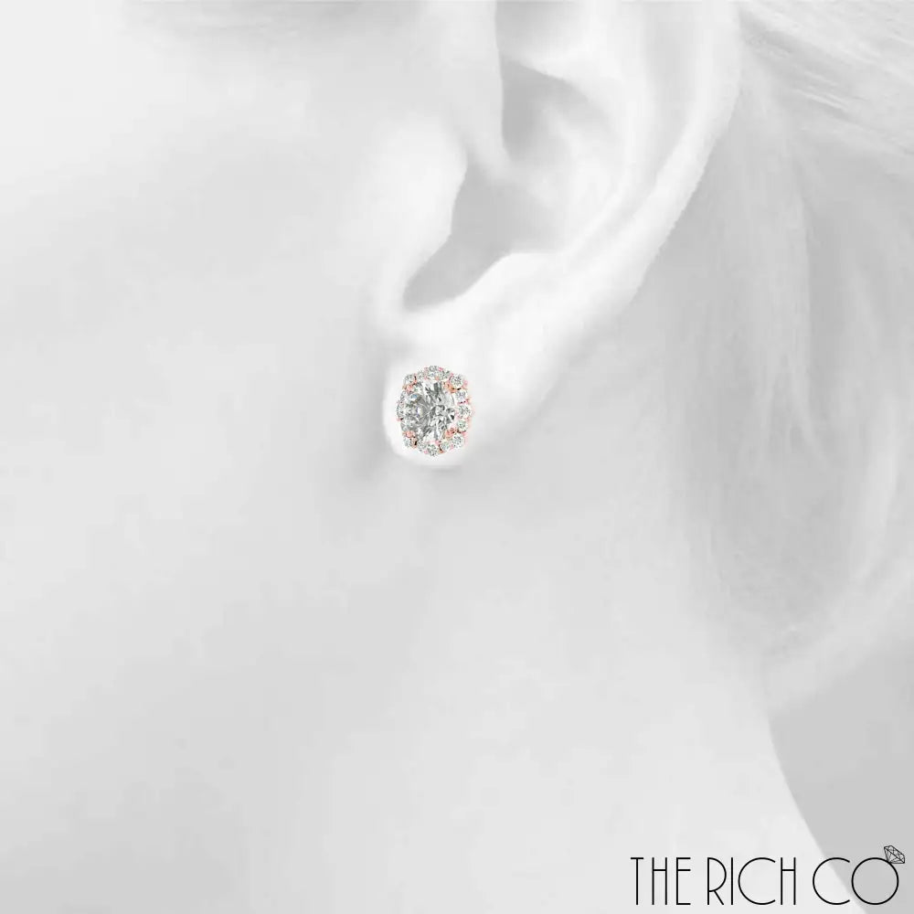 The Rich Co - Florette Gold Halo Earrings Earrings