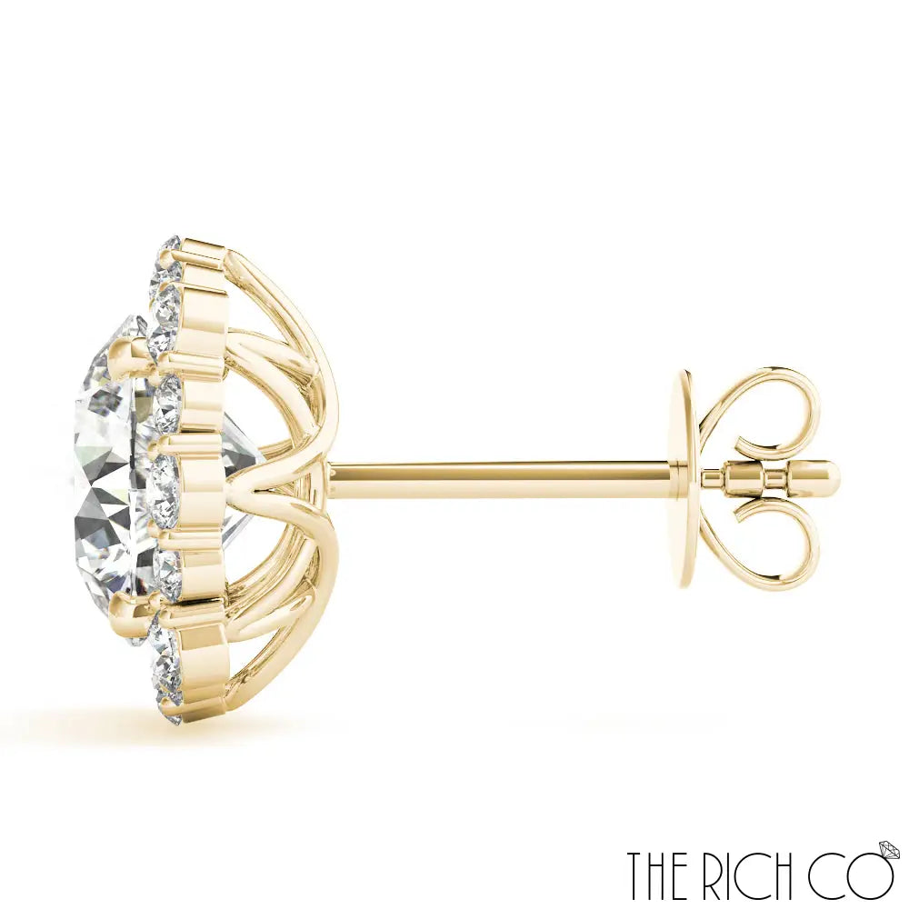 The Rich Co - Florette Gold Halo Earrings Earrings