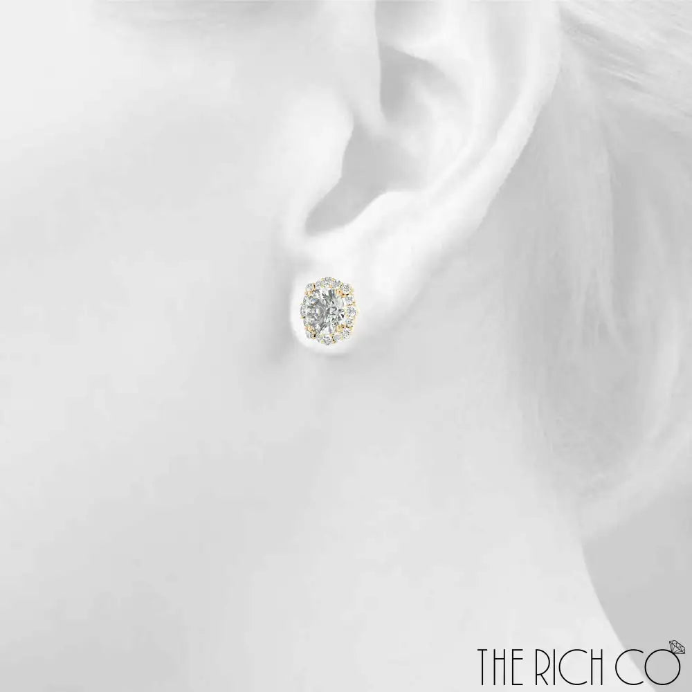 The Rich Co - Florette Gold Halo Earrings Earrings